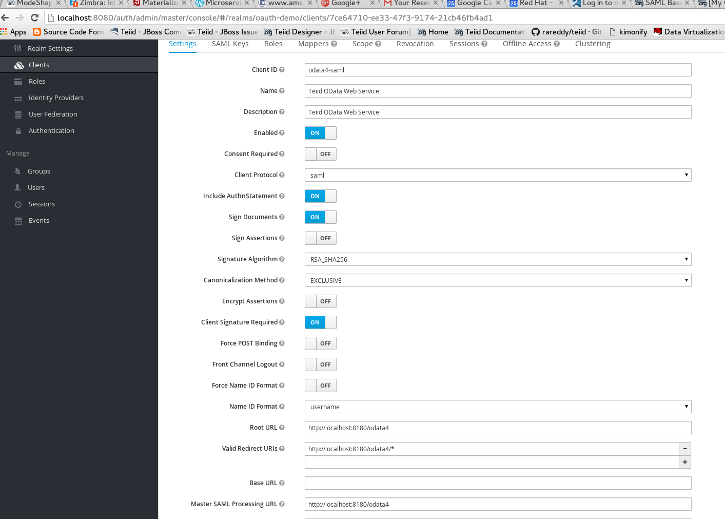 SAML Based Security For OData Using KeyCloak GitBook